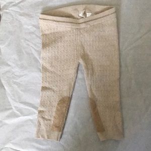 Zara Toddler Girl Cable Knit Beige Leggings 9-12M